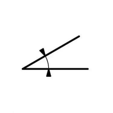 Diagramme d'un angle aigu