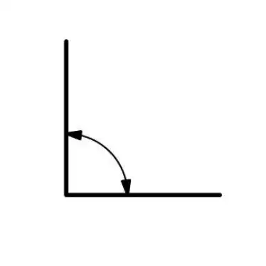 Diagramme d'un angle droit